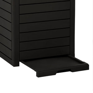 Schwarze Outdoor-Mülltonne 118L