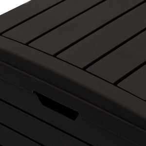 Schwarze Outdoor-Mülltonne 118L