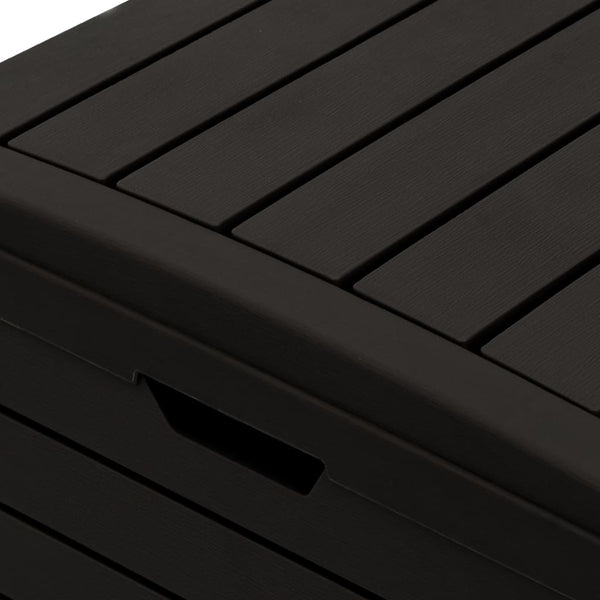Schwarze Outdoor-Mülltonne 118L