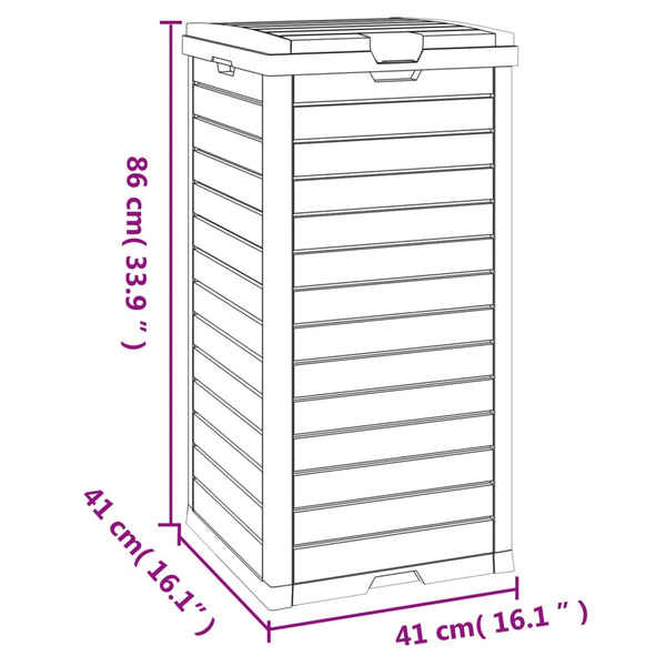 Schwarze Outdoor-Mülltonne 118L