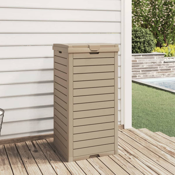 Hellbraune Outdoor-Mülltonne 118L