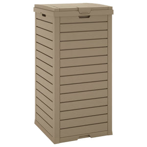 Hellbraune Outdoor-Mülltonne 118L