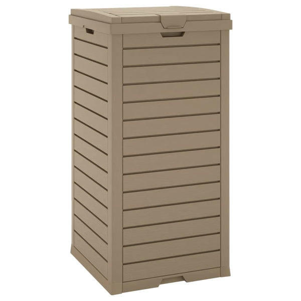 Hellbraune Outdoor-Mülltonne 118L