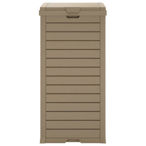 Hellbraune Outdoor-Mülltonne 118L