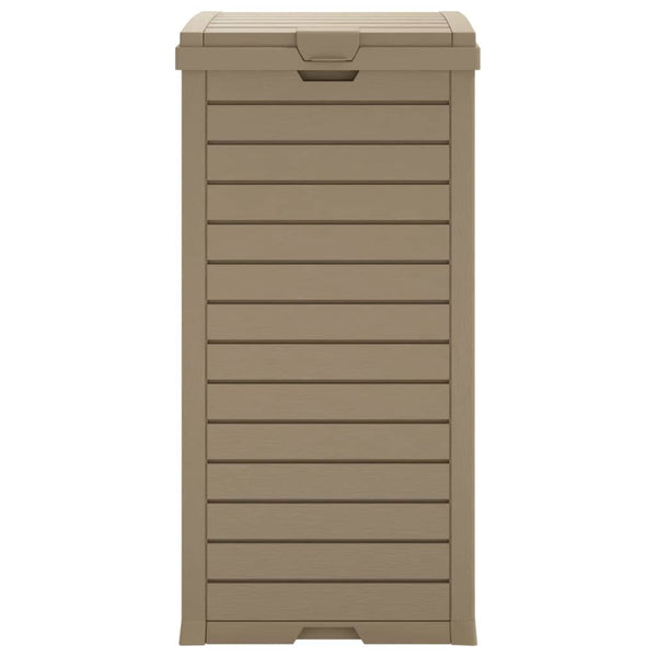 Hellbraune Outdoor-Mülltonne 118L
