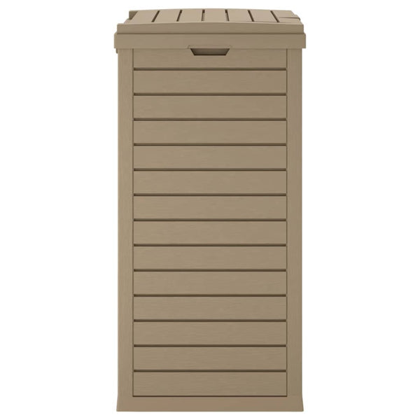 Hellbraune Outdoor-Mülltonne 118L
