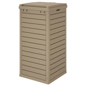 Hellbraune Outdoor-Mülltonne 118L