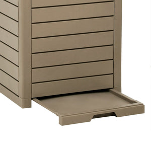 Hellbraune Outdoor-Mülltonne 118L