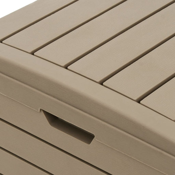Hellbraune Outdoor-Mülltonne 118L