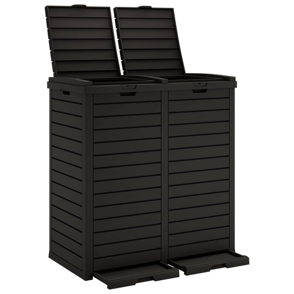 Schwarze Outdoor-Mülltonne 230L