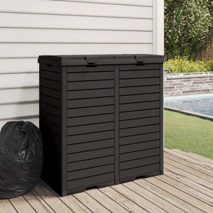 Schwarze Outdoor-Mülltonne 230L