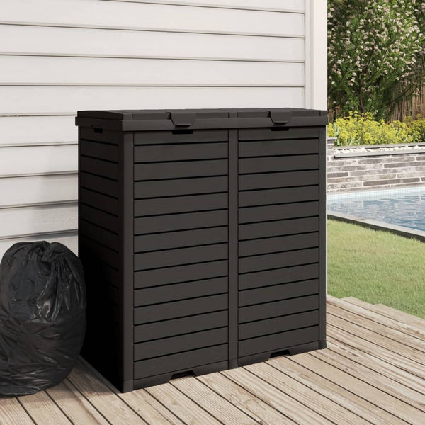 Schwarze Outdoor-Mülltonne 230L