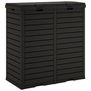Schwarze Outdoor-Mülltonne 230L