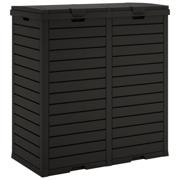 Schwarze Outdoor-Mülltonne 230L