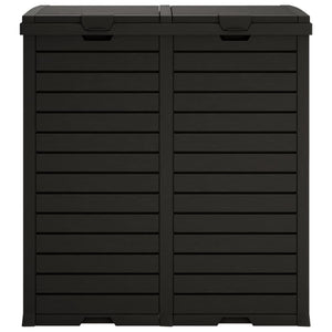 Schwarze Outdoor-Mülltonne 230L