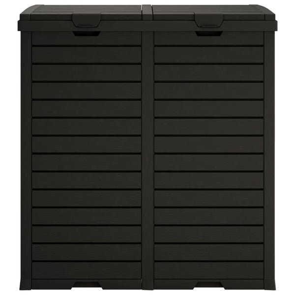 Schwarze Outdoor-Mülltonne 230L