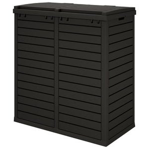Schwarze Outdoor-Mülltonne 230L