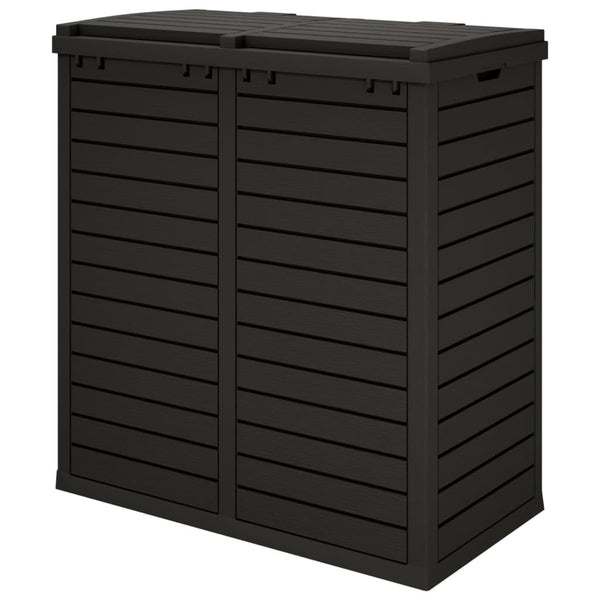 Schwarze Outdoor-Mülltonne 230L
