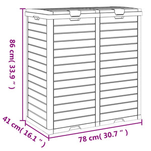 Schwarze Outdoor-Mülltonne 230L
