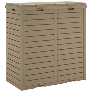 vidaXL Poubelle d'extérieur marron clair 78x41x86 cm polypropylène