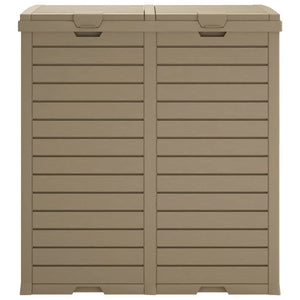 vidaXL Poubelle d'extérieur marron clair 78x41x86 cm polypropylène