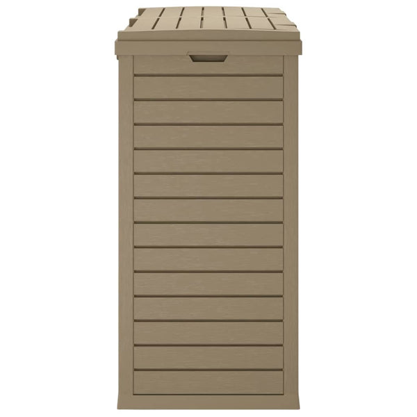 vidaXL Poubelle d'extérieur marron clair 78x41x86 cm polypropylène