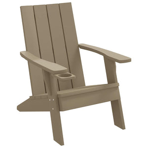 vidaXL Chaise de jardin Adirondack marron clair 75x88,5x89,5 cm polypropylène