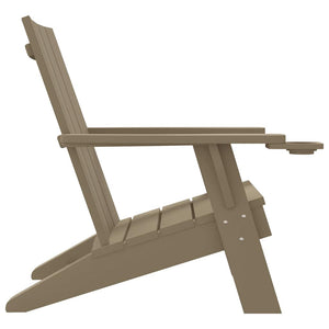 vidaXL Chaise de jardin Adirondack marron clair 75x88,5x89,5 cm polypropylène