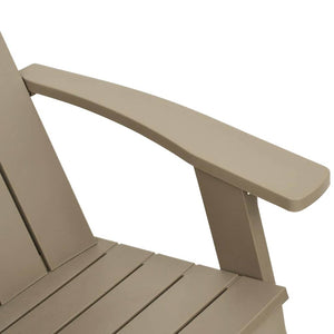 vidaXL Chaise de jardin Adirondack marron clair 75x88,5x89,5 cm polypropylène