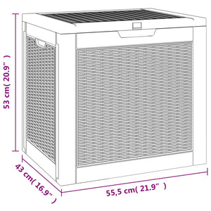 Gartenbox Schwarz 55,5x43x53 cm