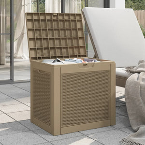 vidaXL Boîte de jardin marron clair 55,5x43x53 cm polypropylène