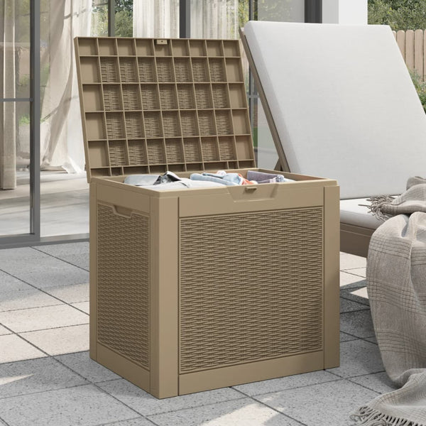 vidaXL Boîte de jardin marron clair 55,5x43x53 cm polypropylène