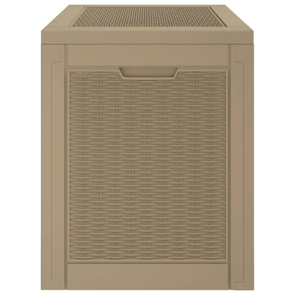 vidaXL Boîte de jardin marron clair 55,5x43x53 cm polypropylène