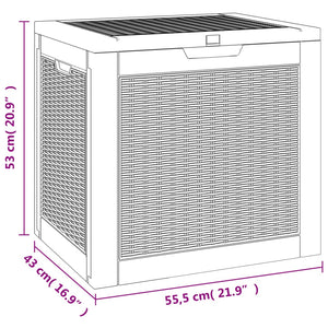 vidaXL Boîte de jardin marron clair 55,5x43x53 cm polypropylène