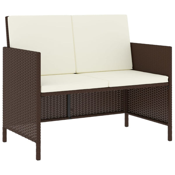 6-tlg. Garten Essgruppe Braun Poly Rattan