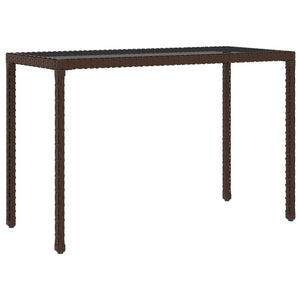 6-tlg. Garten Essgruppe Braun Poly Rattan