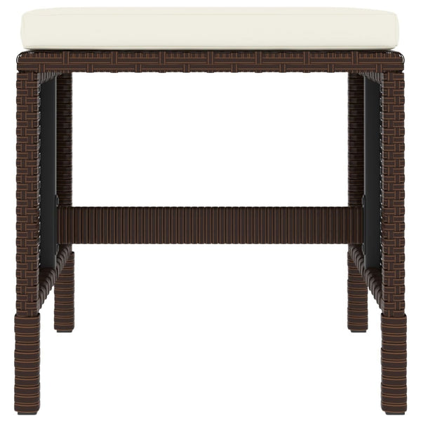 6-tlg. Garten Essgruppe Braun Poly Rattan