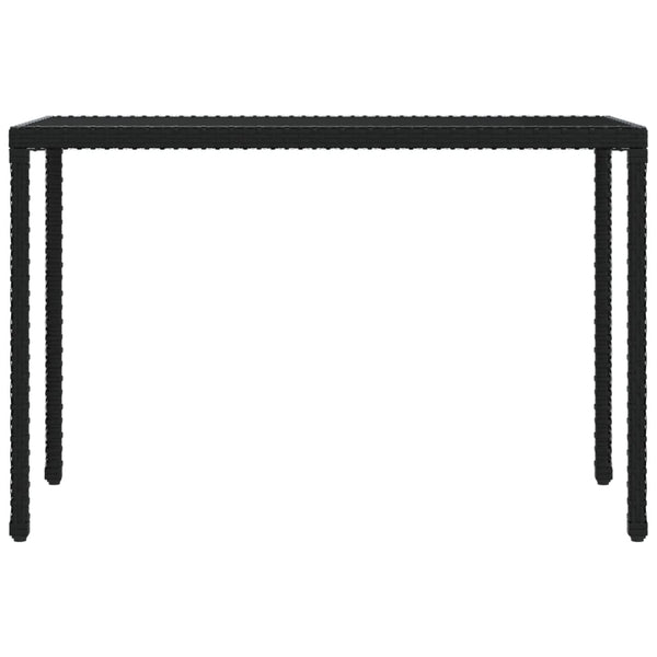 6-tlg. Garten-Essgruppe mit Kissen Schwarz Poly Rattan