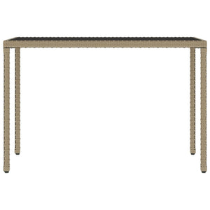 6-tlg. Garten Essgruppe Beige Poly Rattan