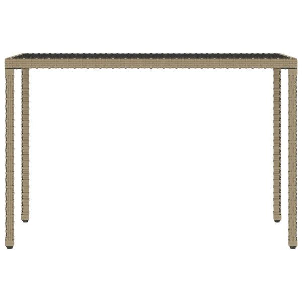 6-tlg. Garten Essgruppe Beige Poly Rattan