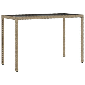 6-tlg. Garten Essgruppe Beige Poly Rattan