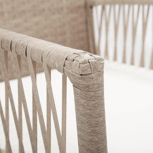 Gartensessel 2er Set Beige Poly Rattan
