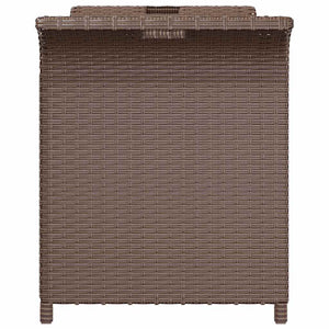 Gartenbank mit Kissen Braun Poly Rattan