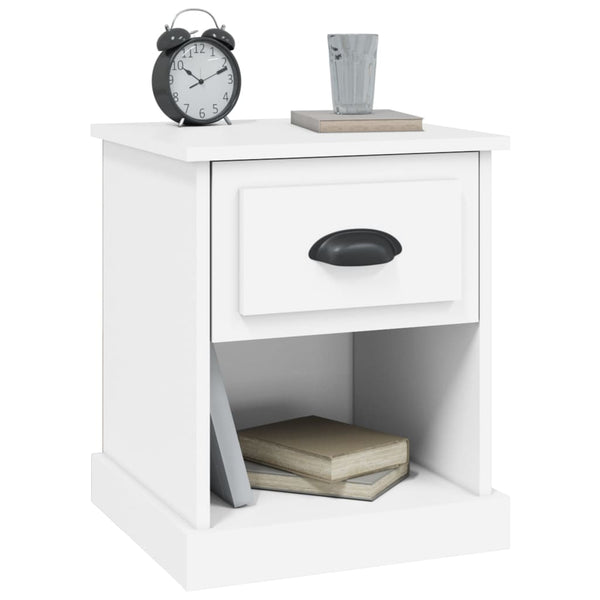Nachttische Weiß 2er Set Holz