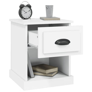 Nachttische Weiß 2er Set Holz