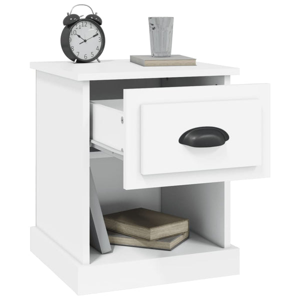Nachttische Weiß 2er Set Holz