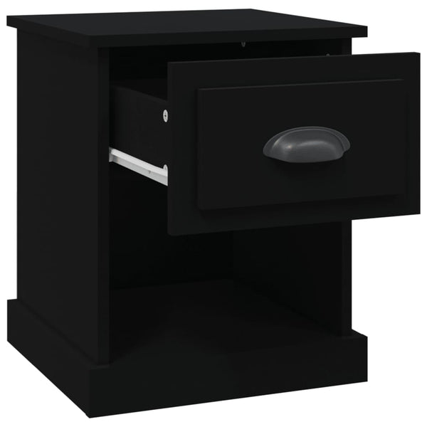 Nachttische Schwarz 2er Set
