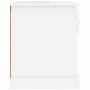 vidaXL Tables de chevet 2 pcs Blanc brillant 39x39x47,5 cm Bois d'ingénierie