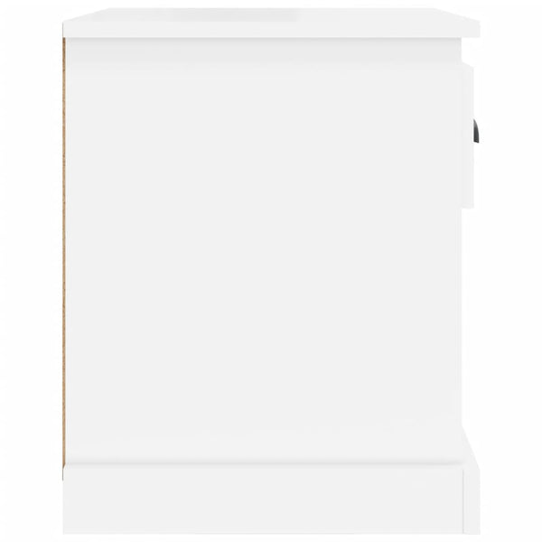 vidaXL Tables de chevet 2 pcs Blanc brillant 39x39x47,5 cm Bois d'ingénierie