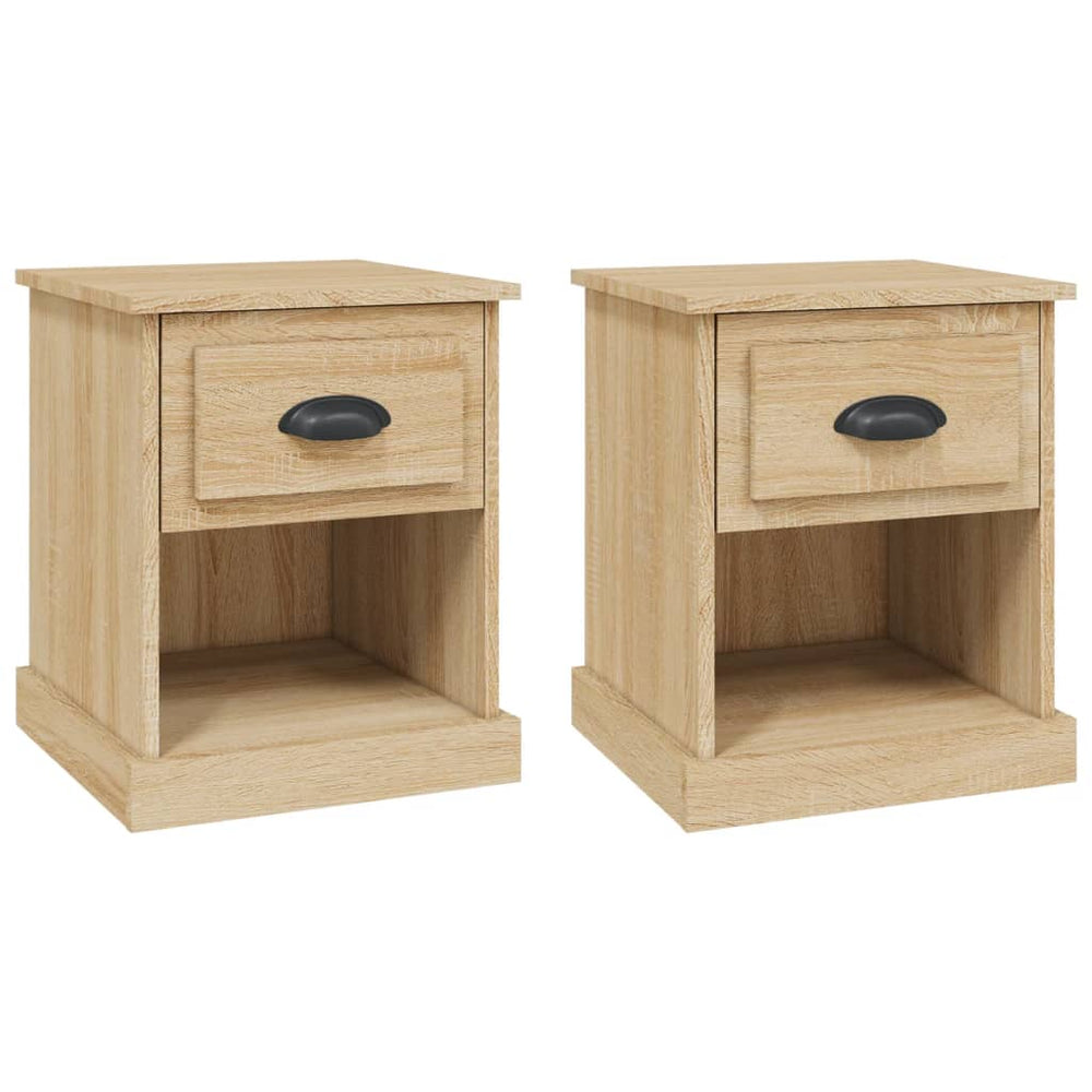 Nachttische Sonoma-Eiche, 2er Set
